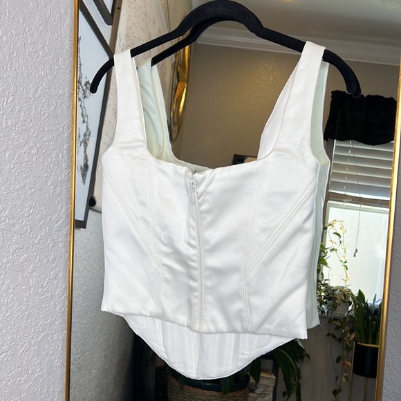 HOUSE OF CB 'Rafa' Ivory Satin Longline Corset NWOT - Picture 8 of 10